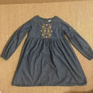 Tucker & Tate‎ denim and floral embroidery dress. NWOT